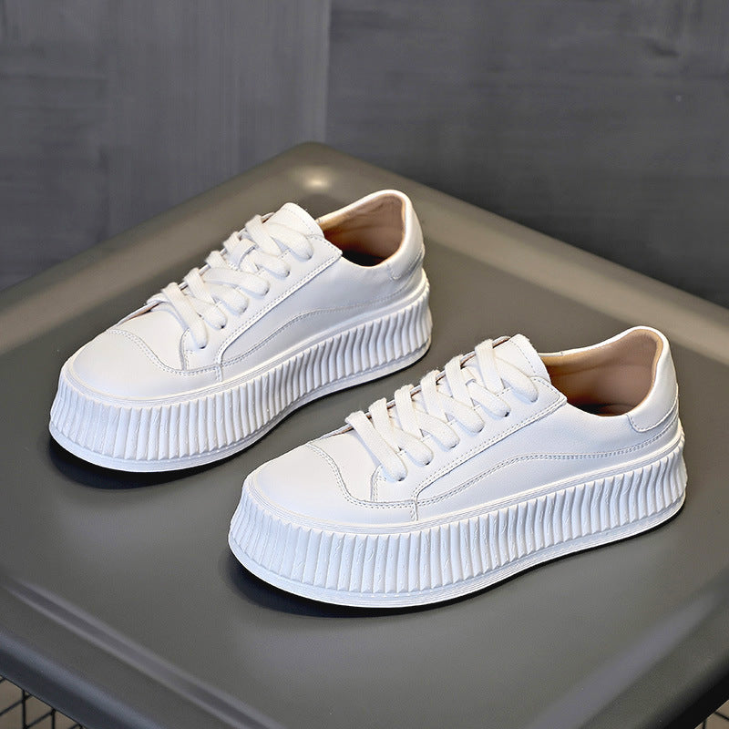 Platform Genuine Made Korean Biscuit White Female Women's Casual Shoes