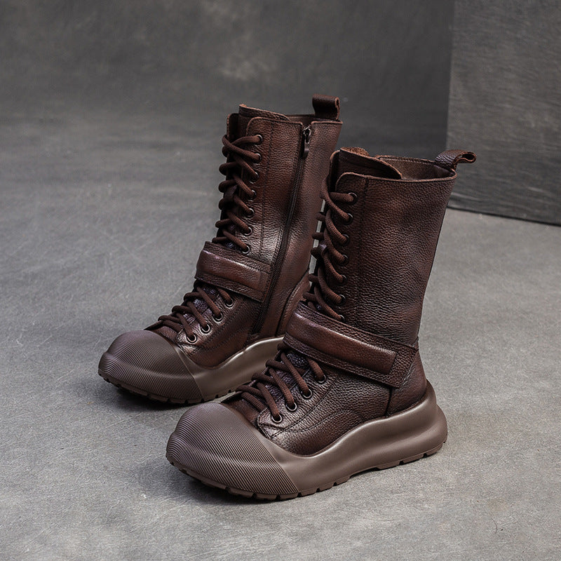 Women's Shu Dong Retro Minority Martin Top Boots