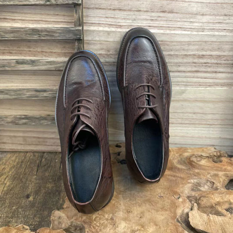Men's First Layer Wild Spring Fashion Breathable Leather Shoes