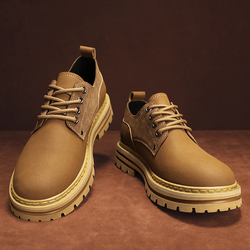 Men's Martin Plus Size Derby British Working Wear Leather Shoes