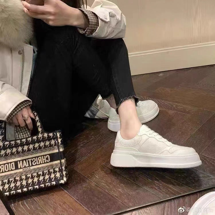Women's Platform Height Increasing Leisure Biscuit Shape Casual Shoes