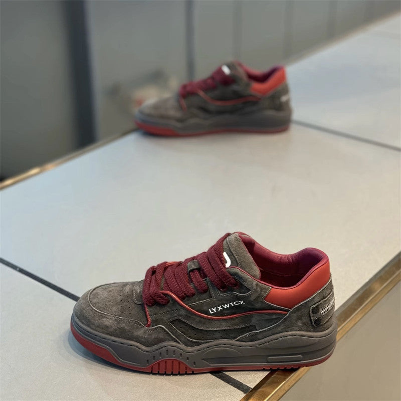 Men's Lace Up Soft Bottom Low Top Sports Men's Board Shoes