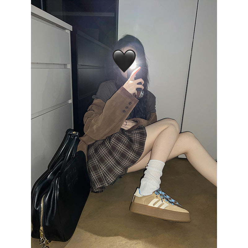 Women's Brown Thick Bottom German Training Soft Casual Shoes