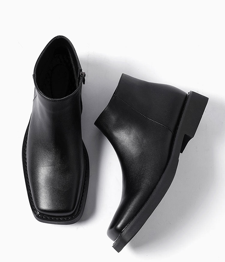 Men's Toe Martin Zipper Chelsea Niche British Boots