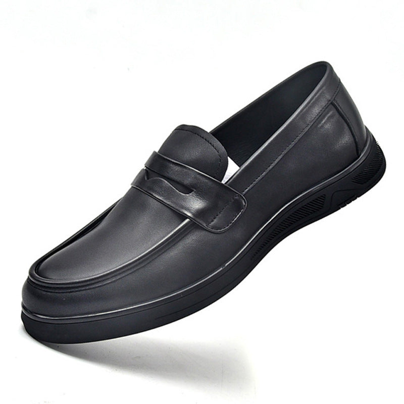 Men's Flat Peas British Style Fashion Slip-on Leather Shoes