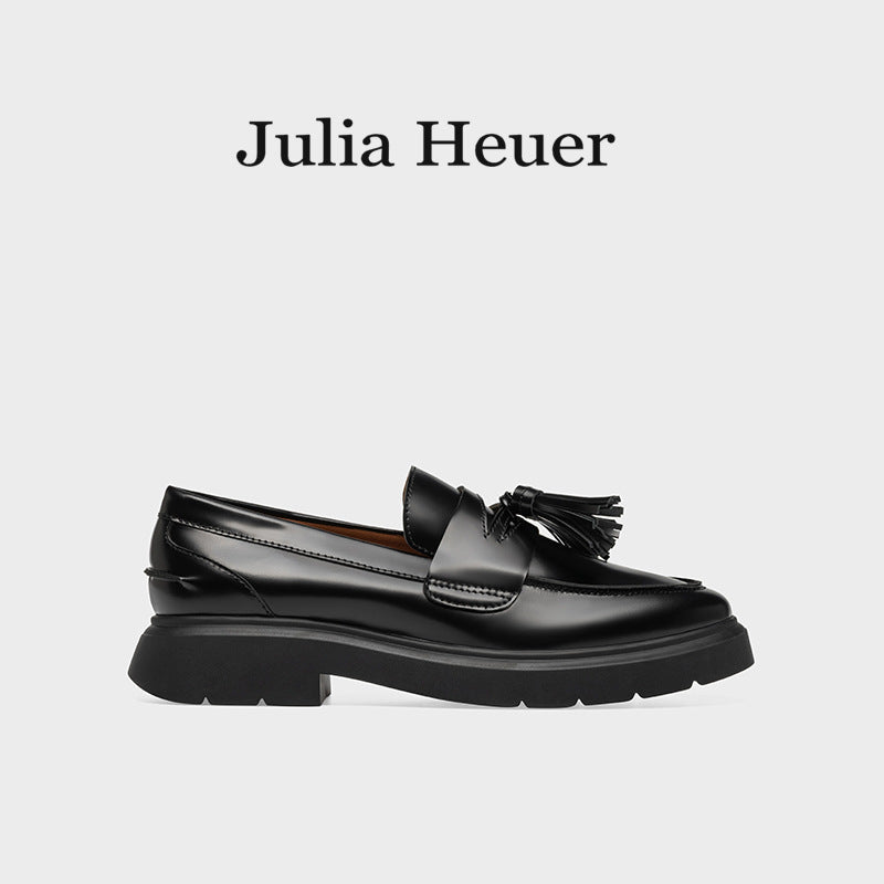 Julia Hull Ladies Tassel Muffin Cow Loafers
