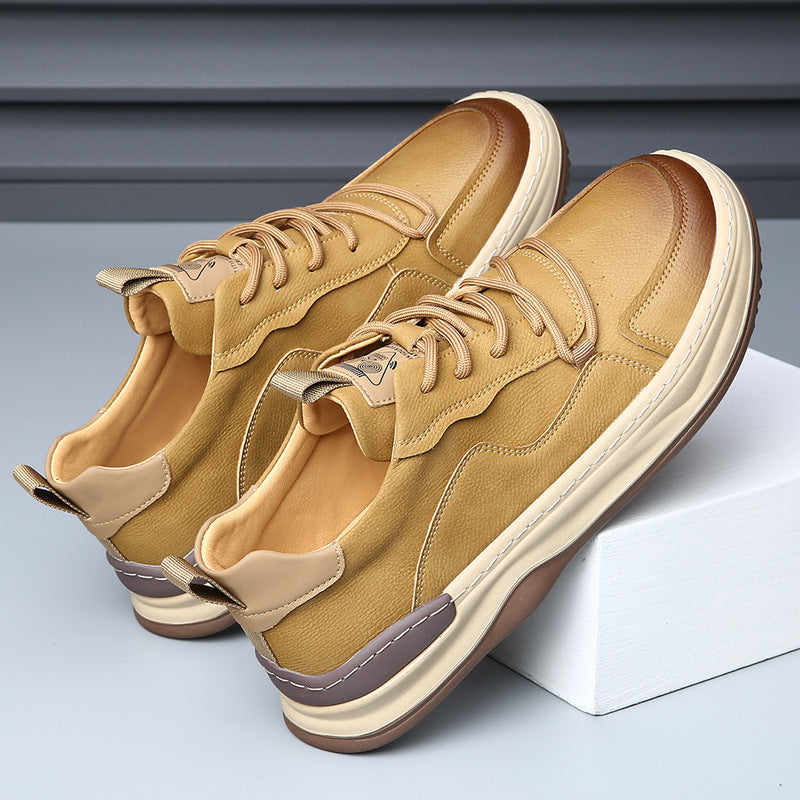 Men's Spring Extra Large White Versatile Breathable Men's Board Shoes