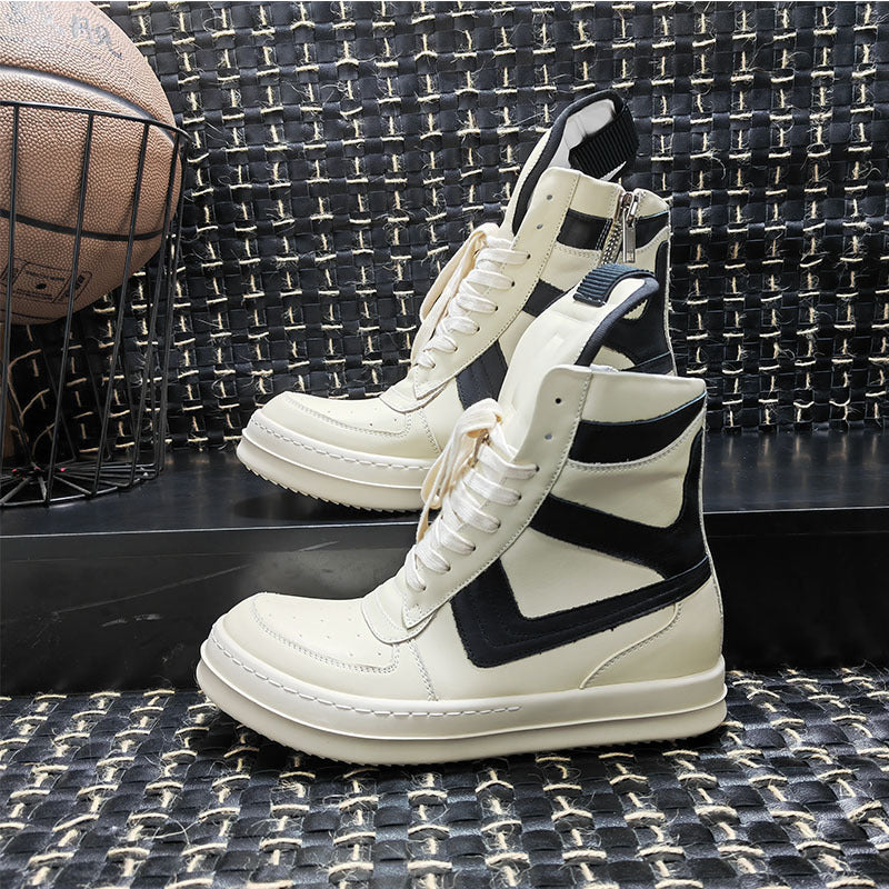 Men's High Top Personal Korean Style Color Sneakers