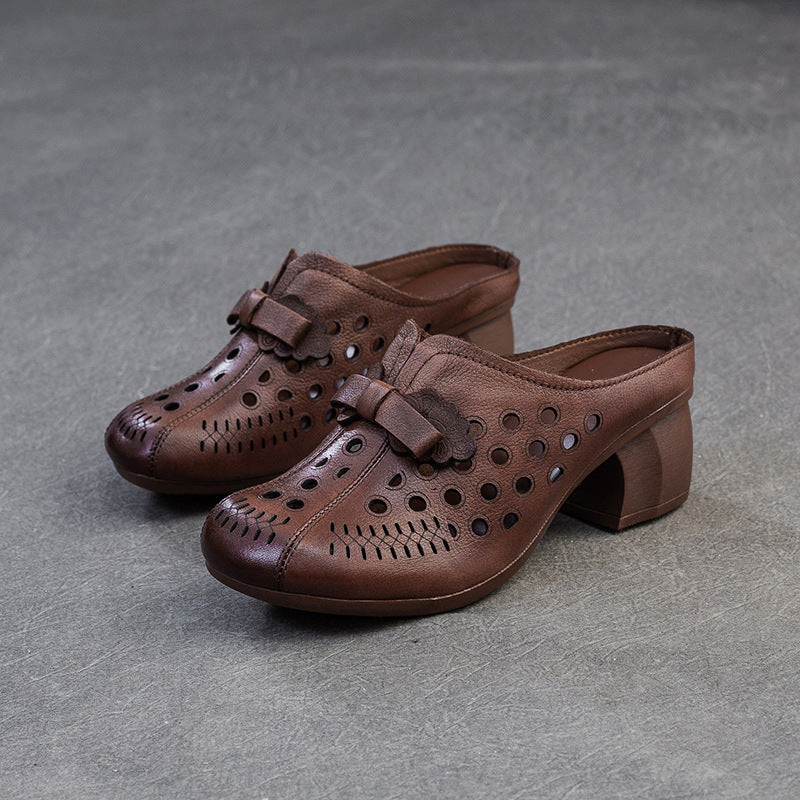 Women's & Men's Retro Small Closed Toe Outdoor Comfortable Heels