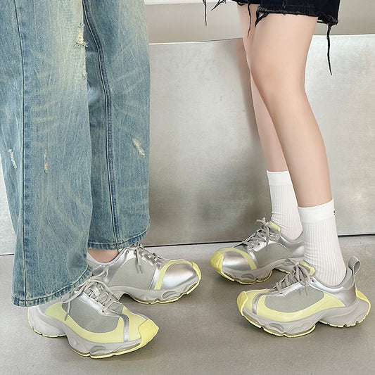 Women's Platform Dad Mesh Elevator Breathable Couple Sneakers