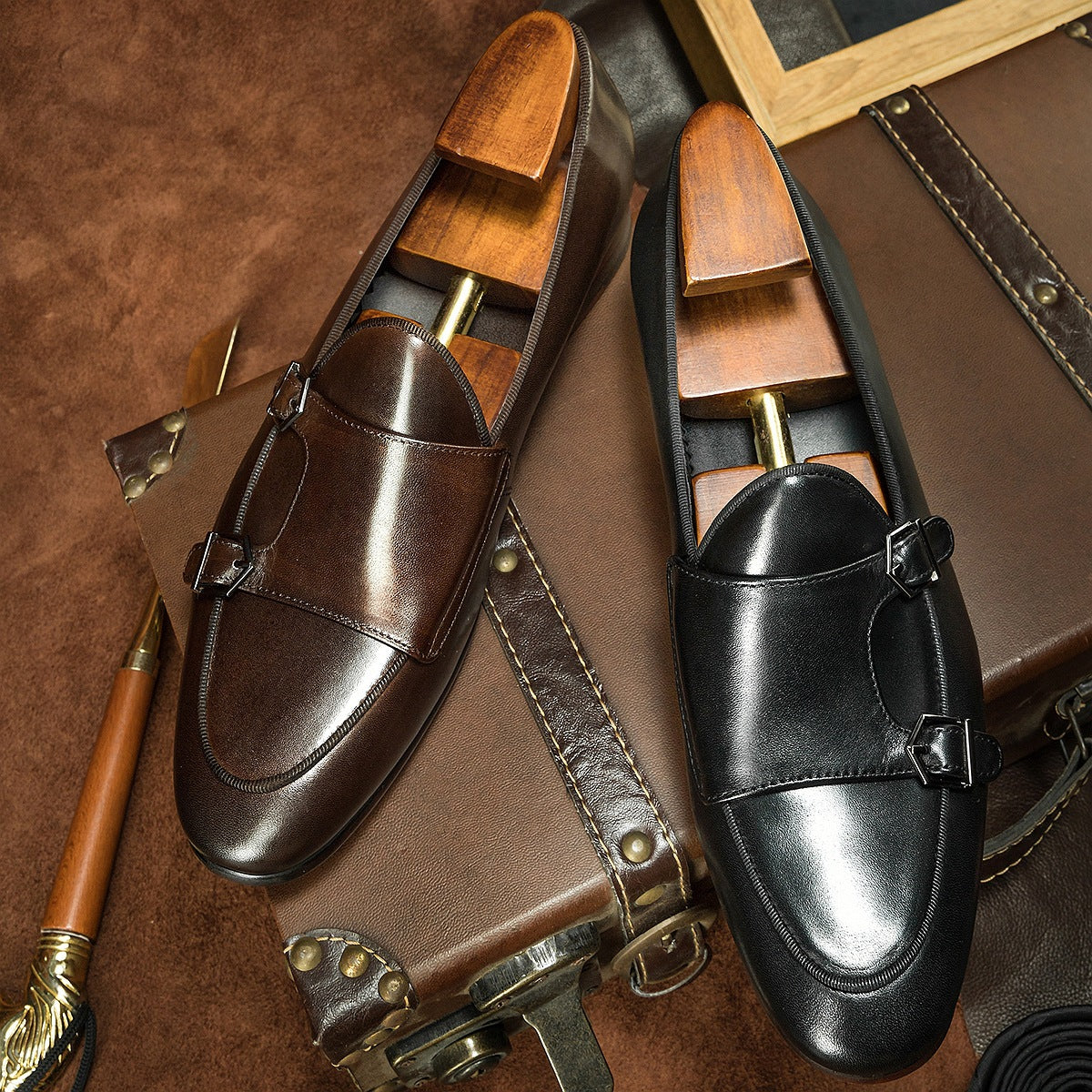 Men's Elegant Calfskin Business Korean British Leather Shoes