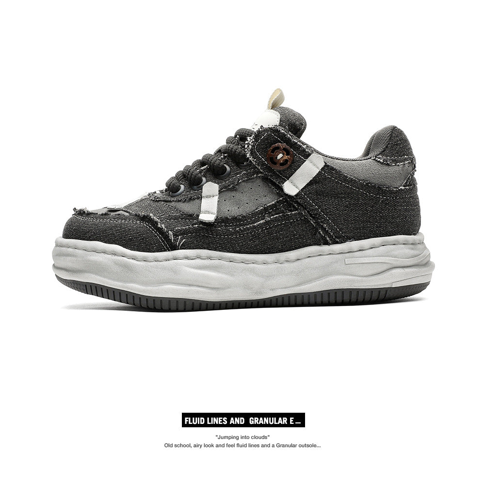 Men's Spring Design Invisible Height Increasing Distressed Sneakers