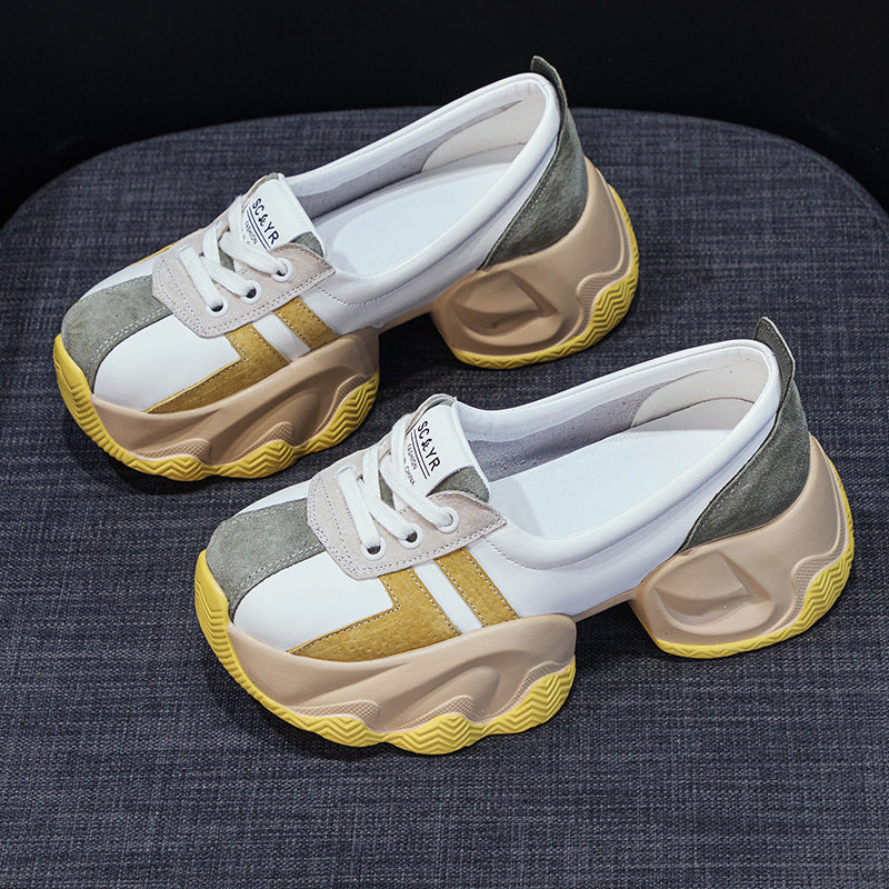 Women's Bottom Pumps Shallow Mouth Heightened Easy Casual Shoes