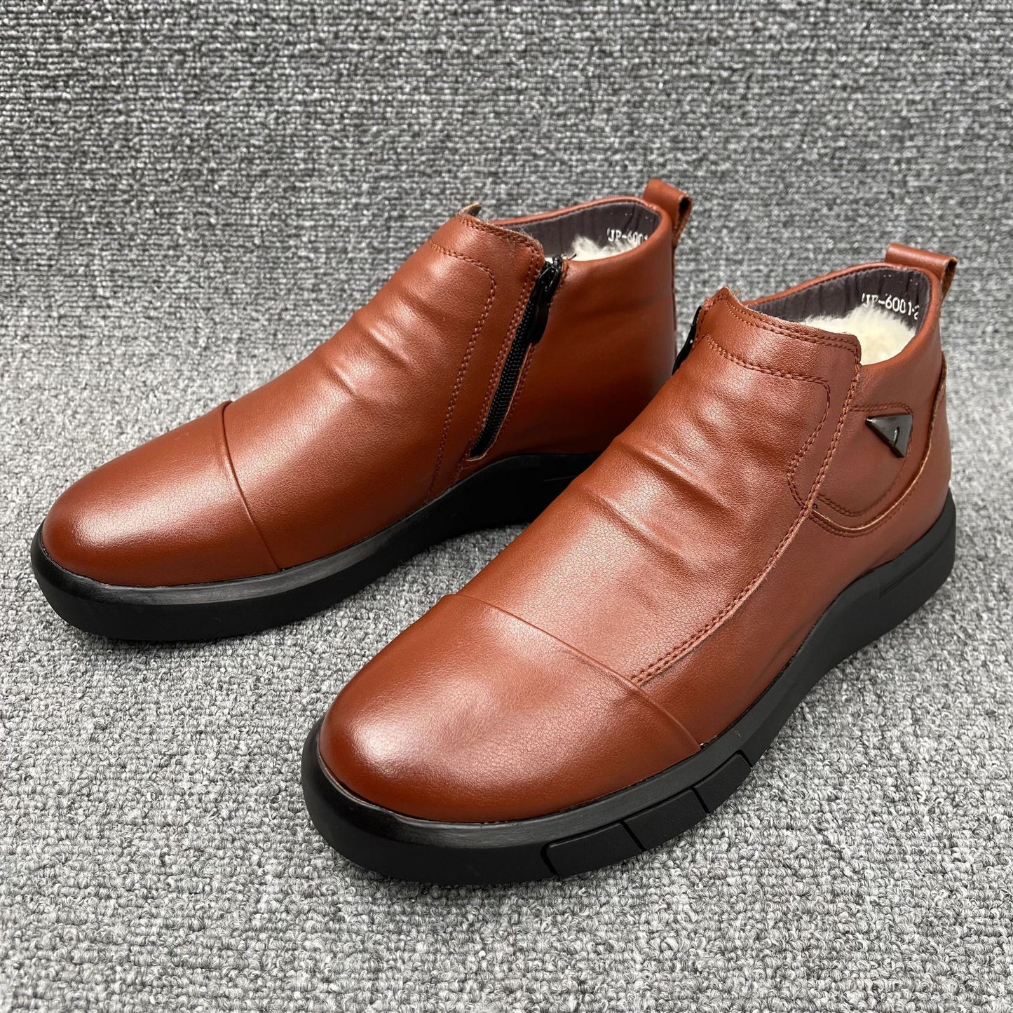 Men's Winter Cowhide Wool Cotton With Veet Men's Shoes