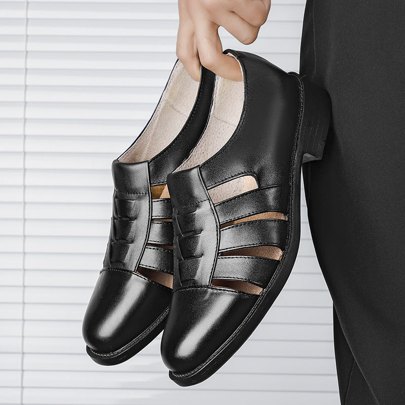 Men's Summer Hollow Breathable Three Pump Hole Sandals