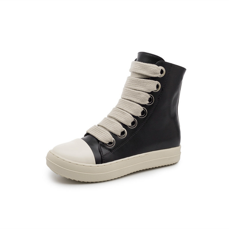 Women's & Men's Thick Shoelace Big Eyelet Couple Casual Shoes