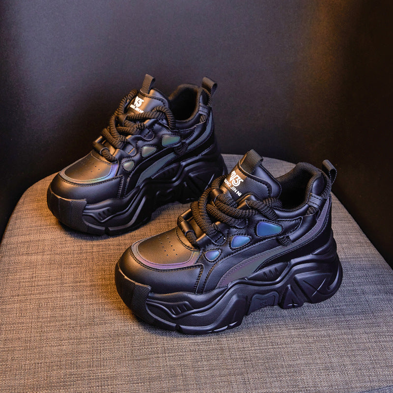 Women's Authentic Platform Dad Autumn Round Toe Height Casual Shoes