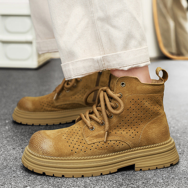 Men's Summer Breathable Couple Martin Versatile Thick Boots