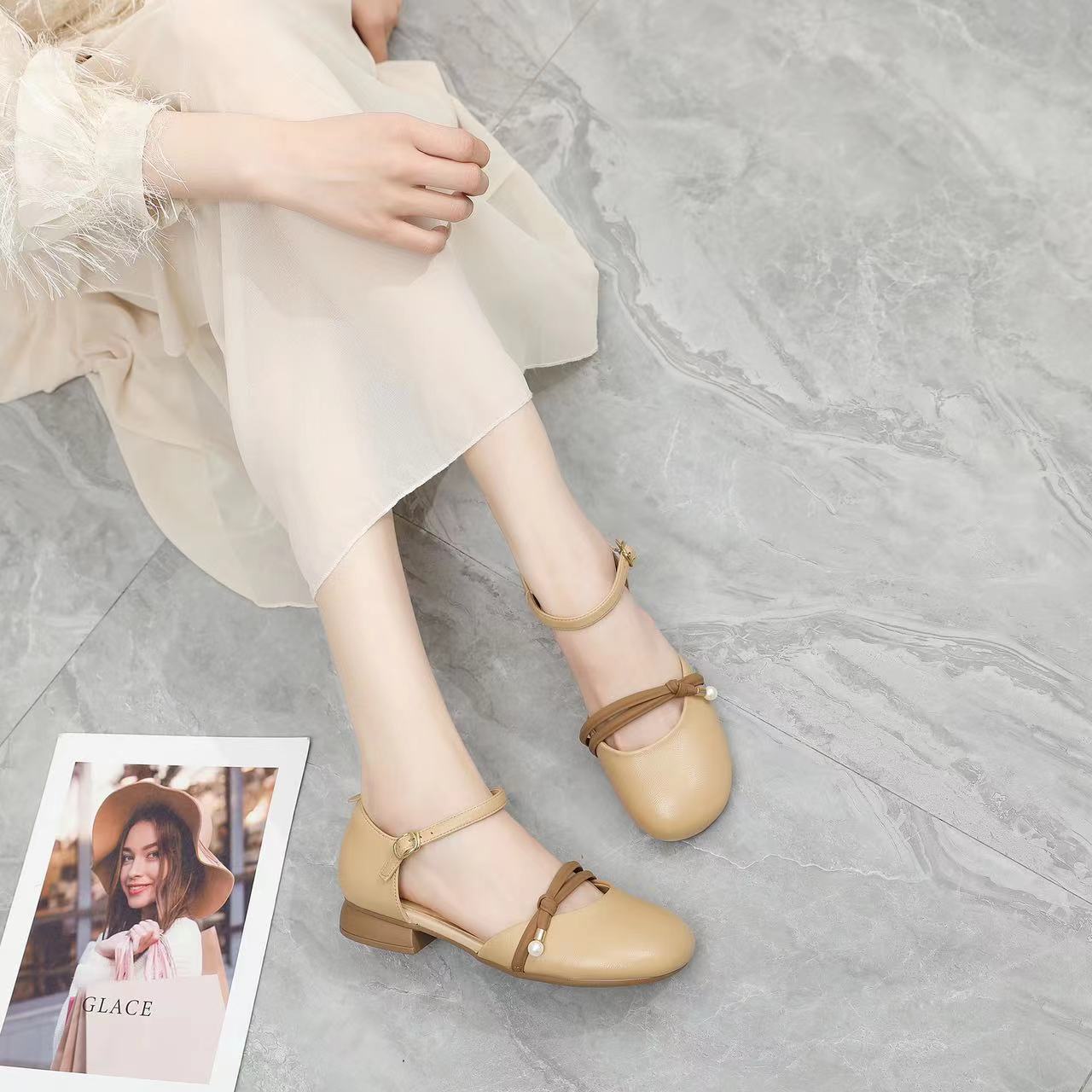 Women's Summer Chunky Hollow With Skirt Not Tired Feet Heels