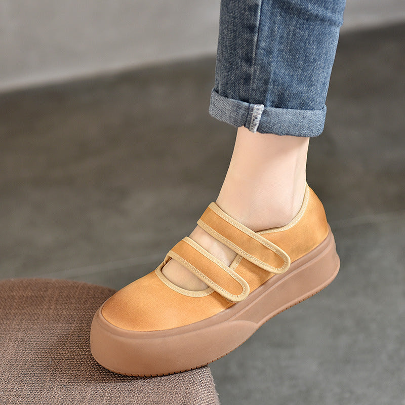 Women's Price Pumps Spring Velcro Platform Retro Casual Shoes