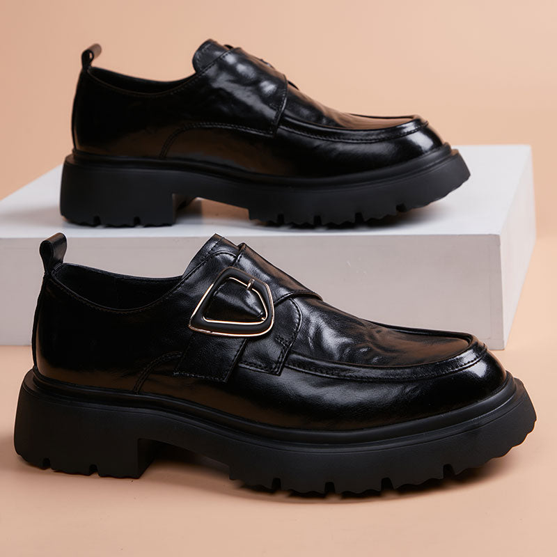 Men's Winter Breathable Business Formal Slip-on Platform Men's Casual Leather Shoes