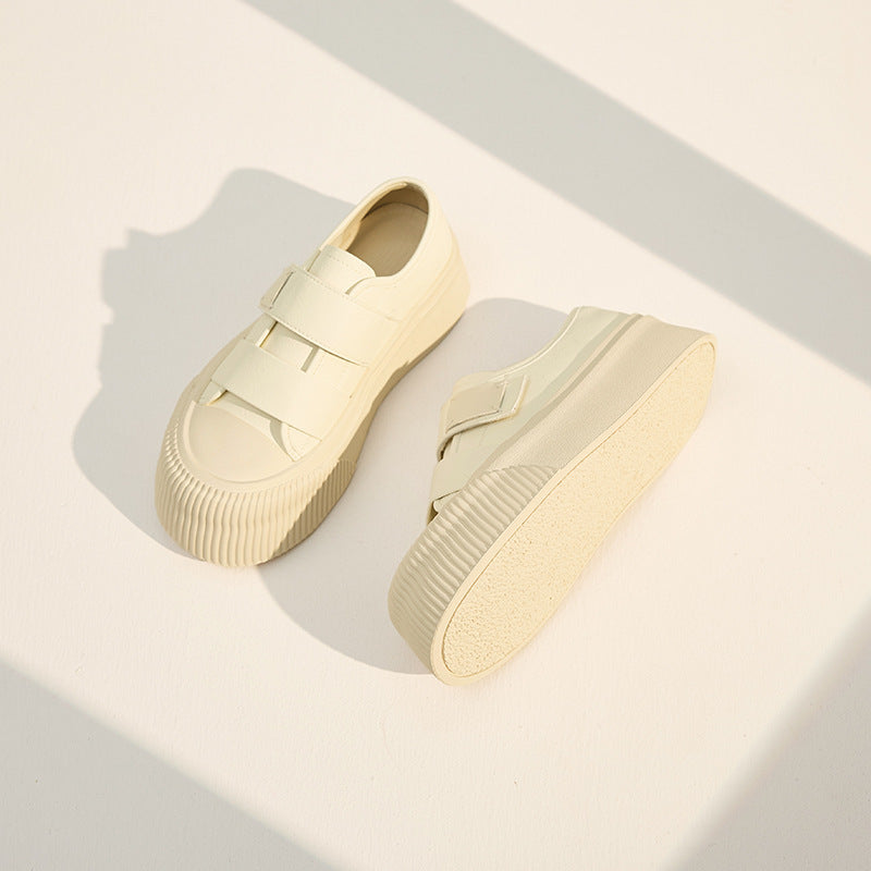Women's Platform Spring Bread Korean Style White Sneakers