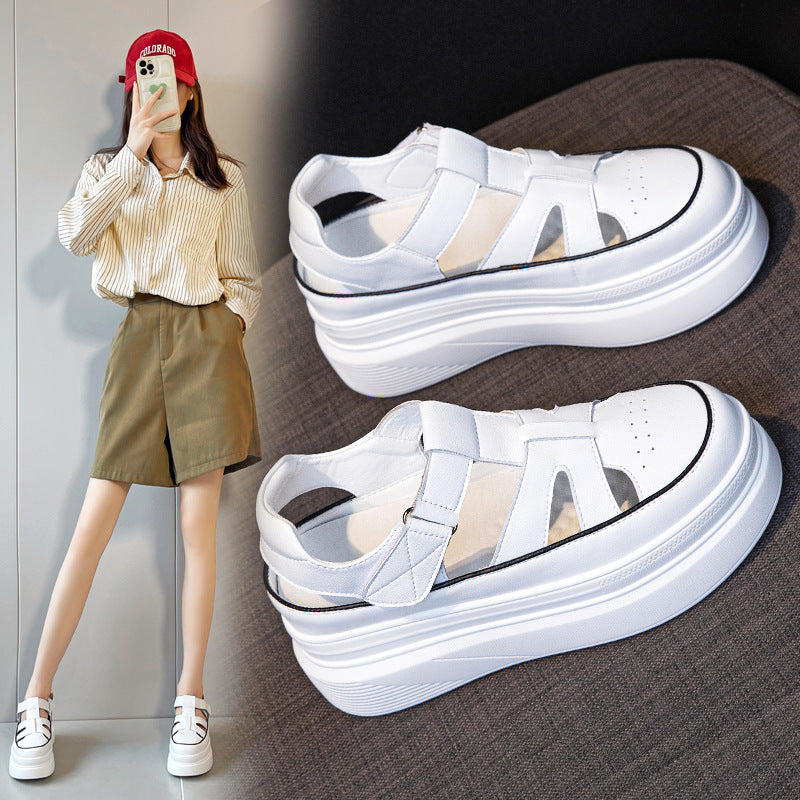 Women's Summer Wear Thick Bottom Hollow Pitcher Sandals