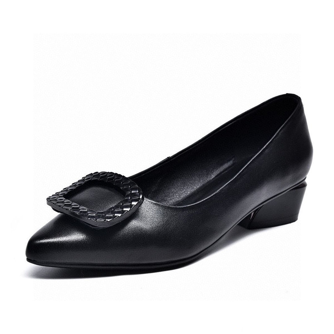 Women's Genuine Shallow Mouth Low Flat Soft Women's Fashion Shoes