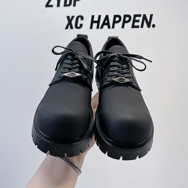 Men's Trendy High-grade British Style Hair Stylist Leather Shoes