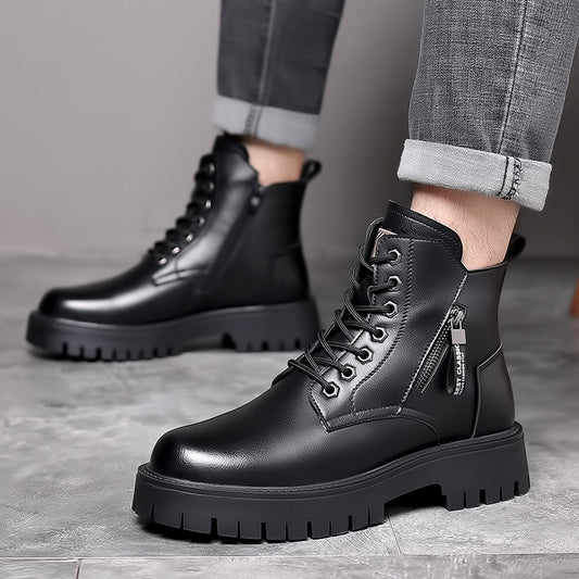 Men's Fashion Cowhide Martin High Top British Boots