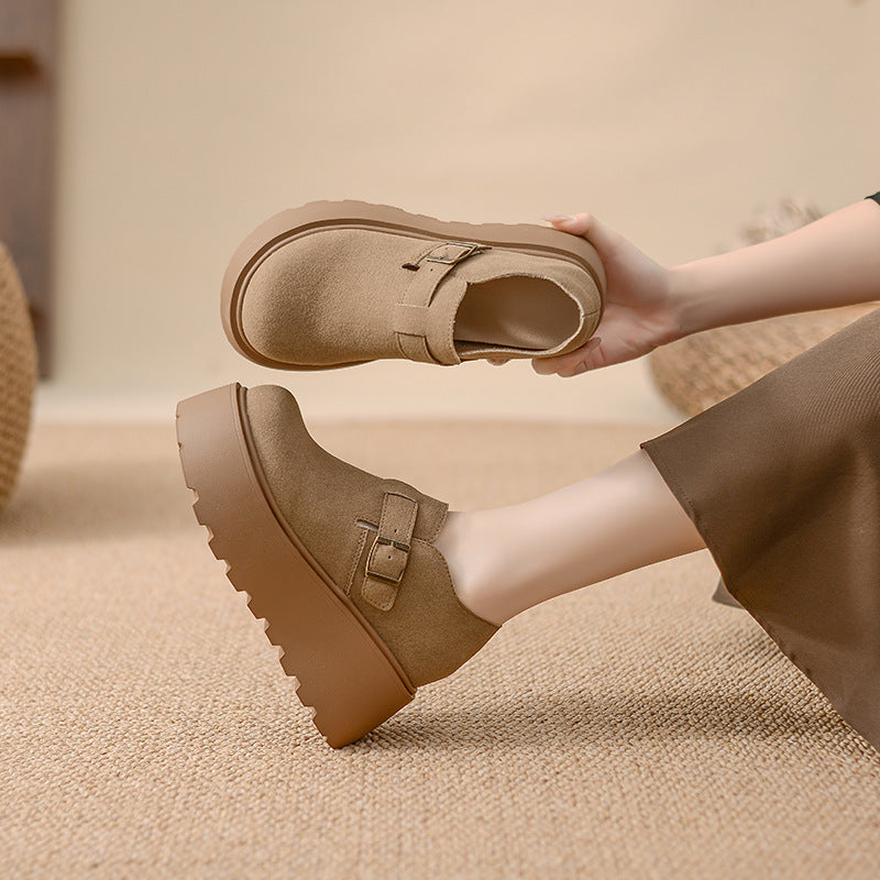 Women's Toe Cap Half Outdoor Height Increasing Slippers
