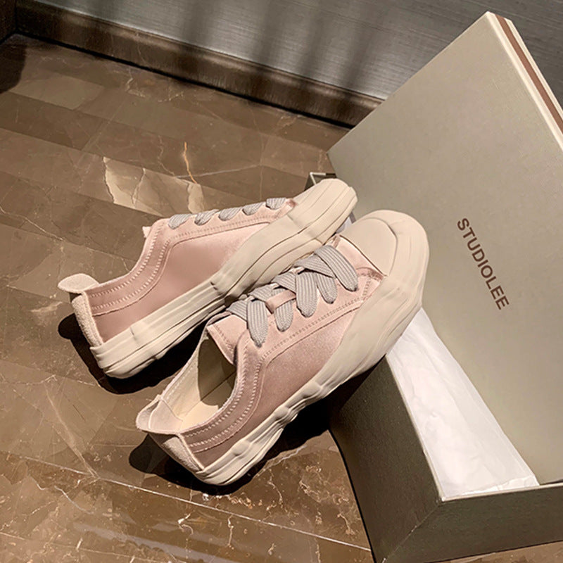 Women's Summer Round Toe Dissoed Half Sports Canvas Shoes
