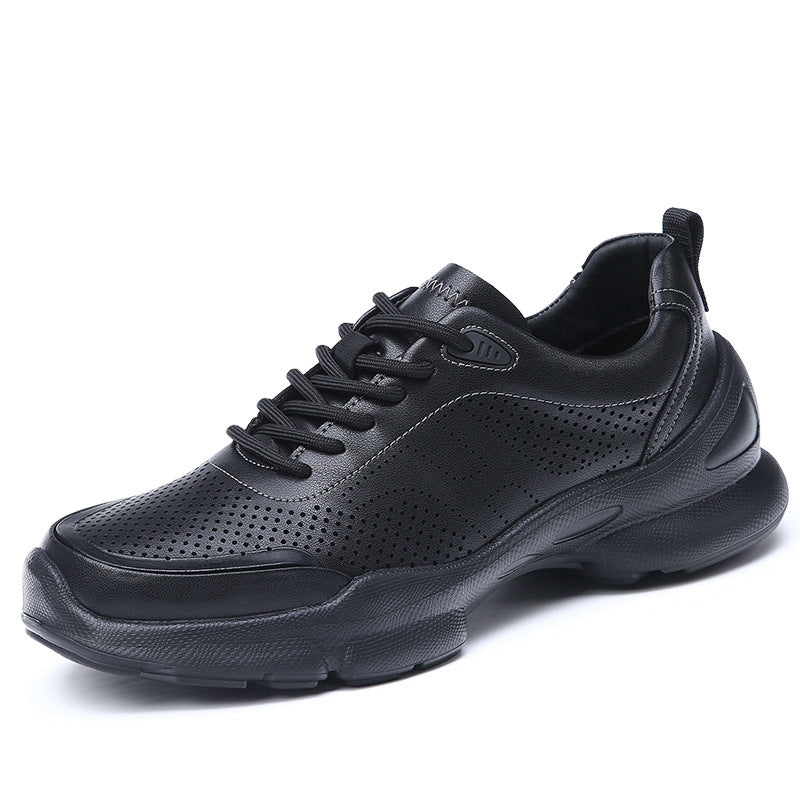Men's Cowhide Walking Breathable Hollow Sports Lightweight Men's Shoes