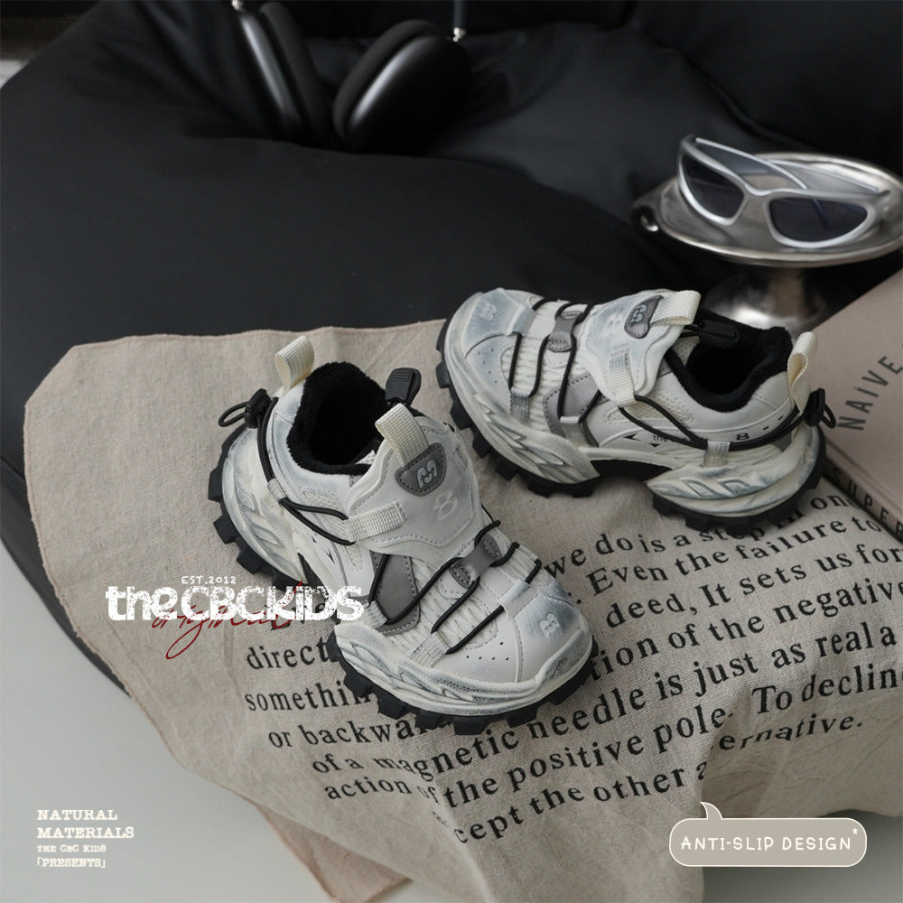 Unique Trendy Retro Clunky Spring Boys Kid's Sneakers