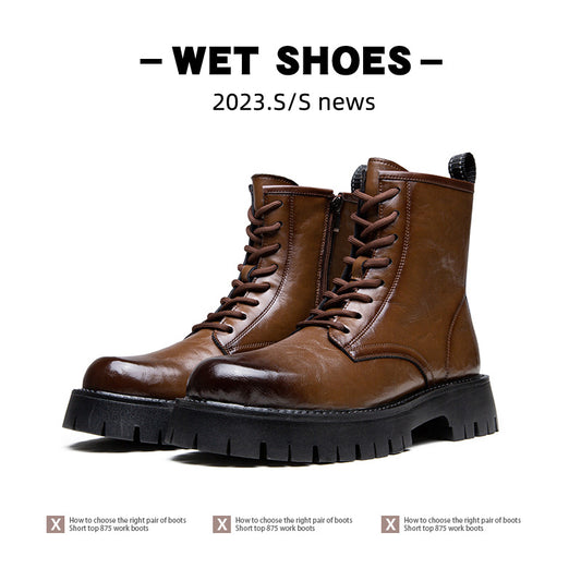 Men's Korean Style Fleece Lined Padded Warm Boots
