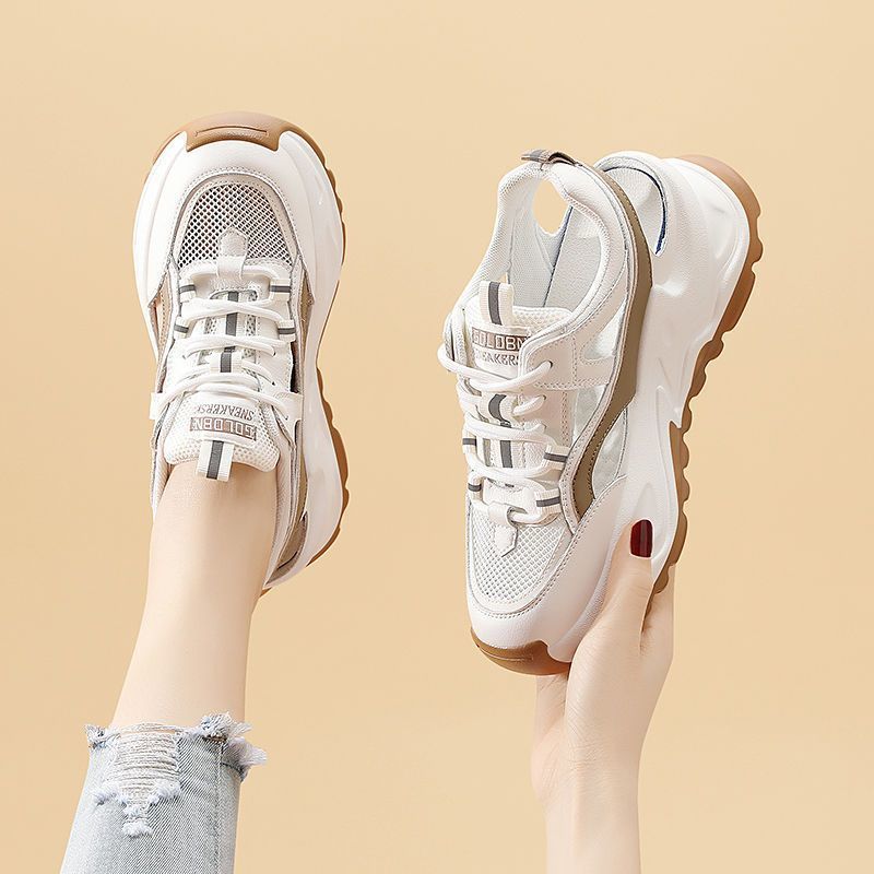 Women's Summer Hollow Breathable Platform Soft Bottom Sneakers