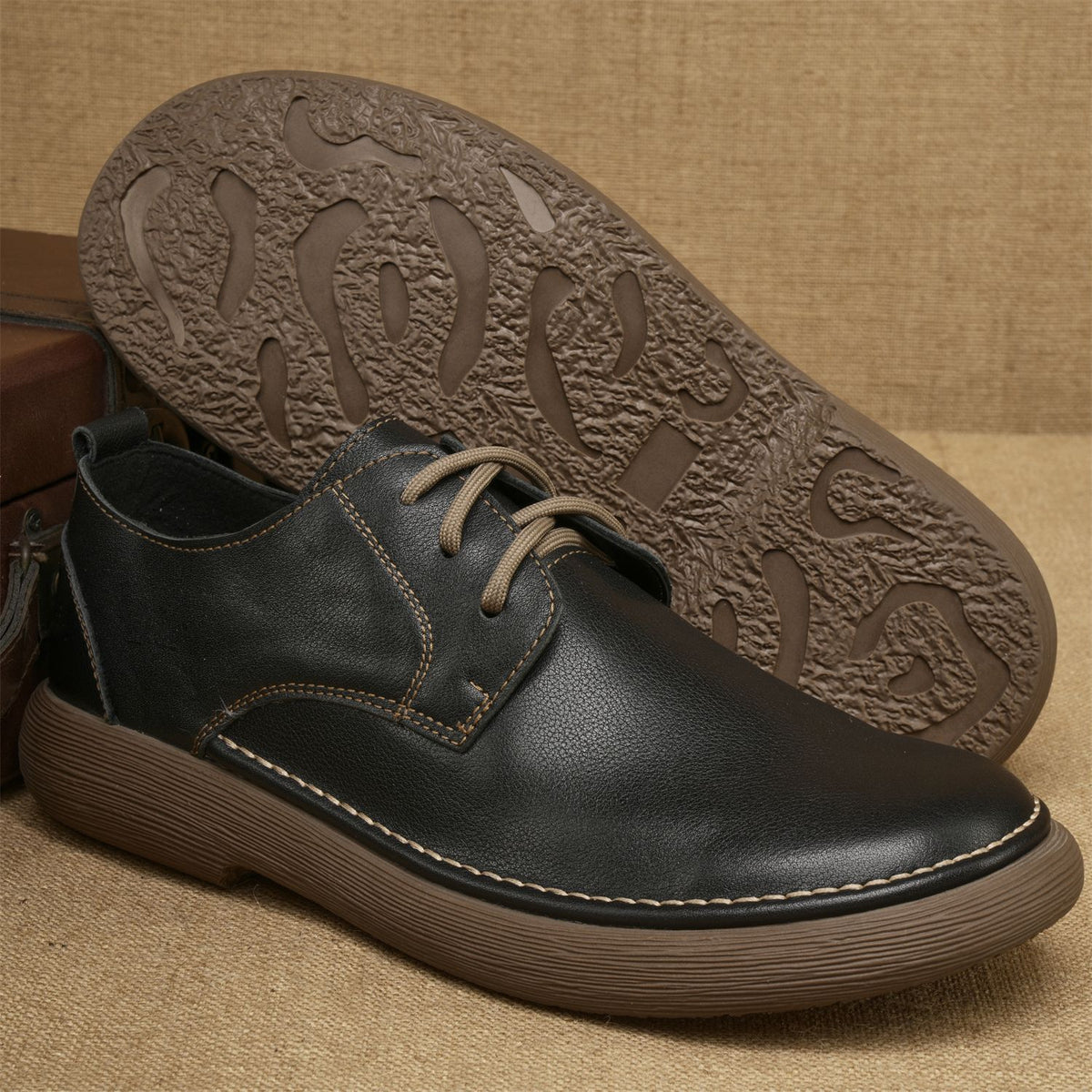 Men's Retro Front Business Commute Comfortable Soft Bottom Top Men's Casual Leather Shoes