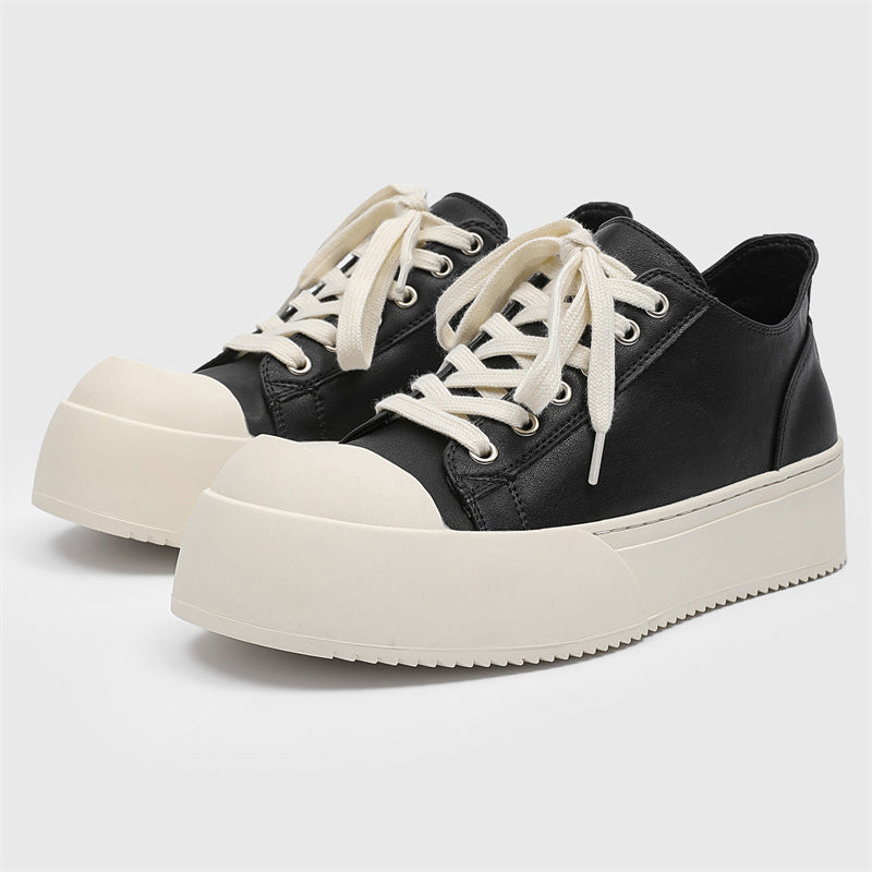 Men's Retro Couple Big Toe Spring Thick Sole Height Increasing Sneakers
