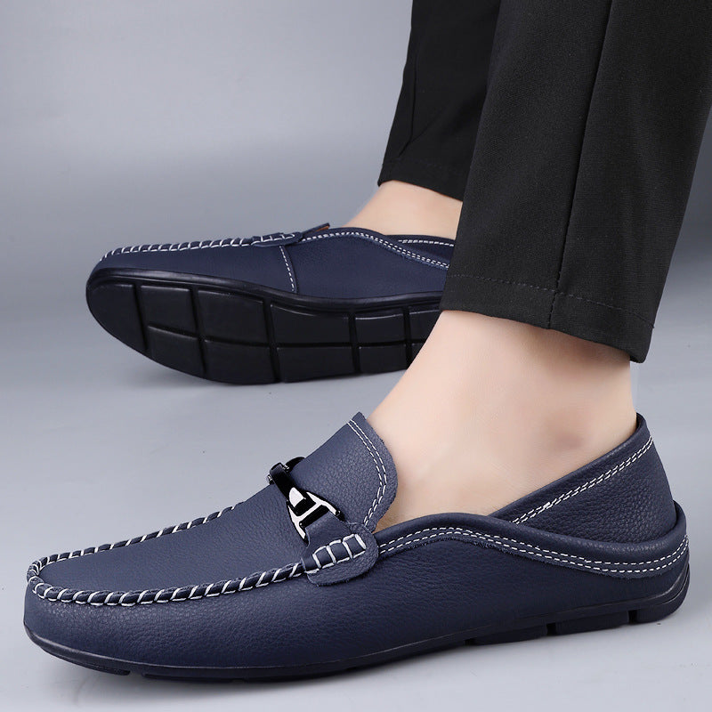 Women's & Men's Lazy Driving Slip-on Cowhide Surface Plus Casual Shoes