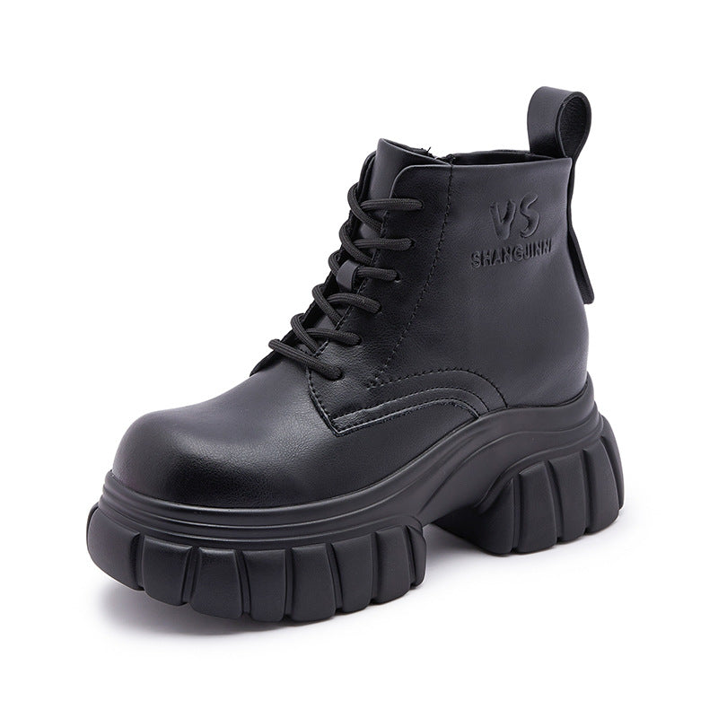 Women's Martin Height Increasing Insole Short British Boots