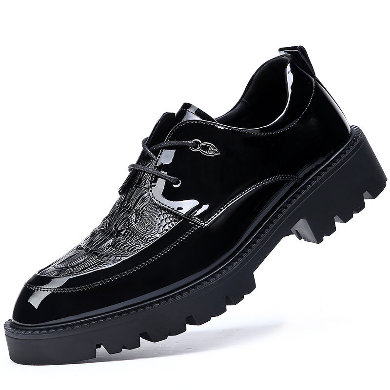 Men's Size Spring Breathable Height Increasing Groom Men's Shoes