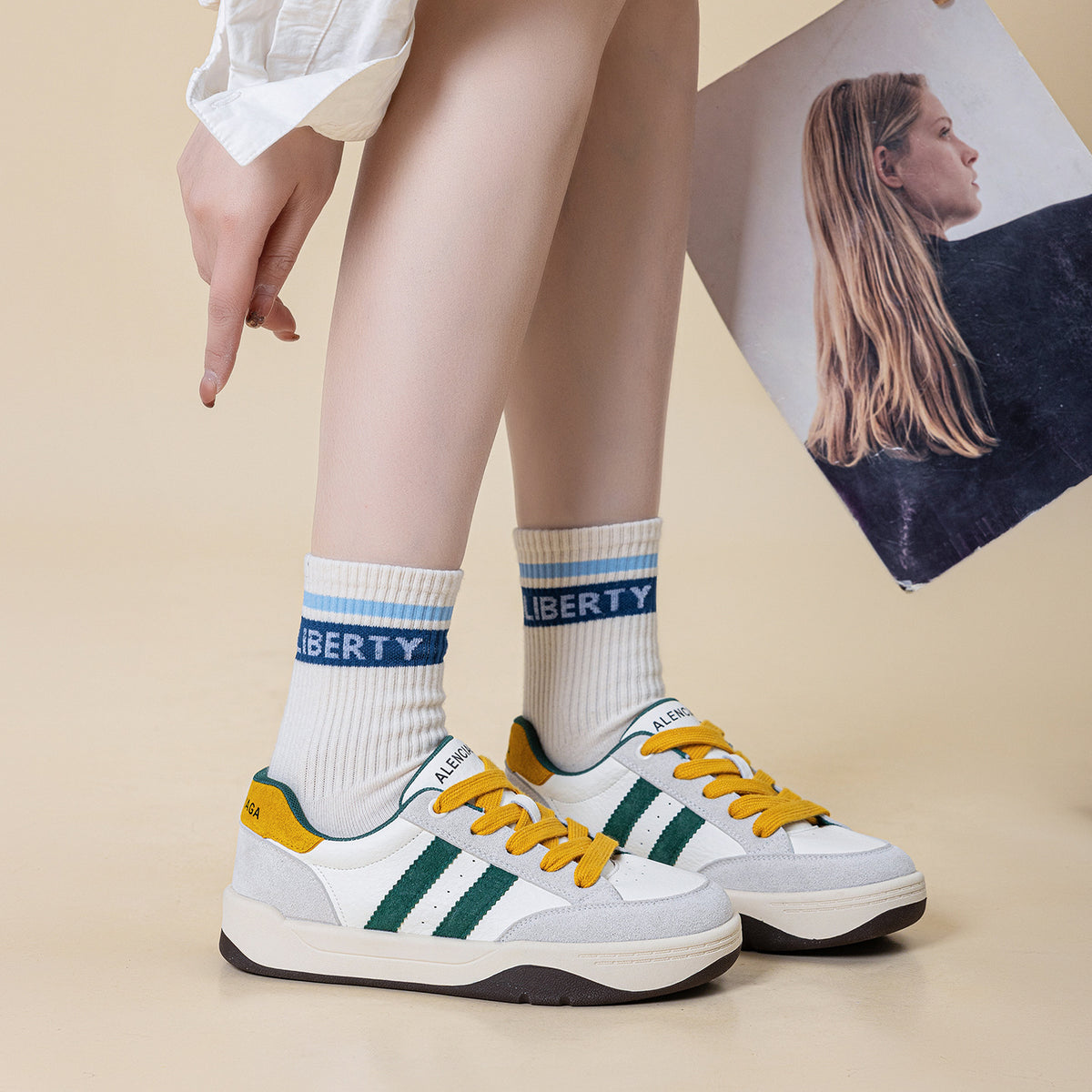 Women's Genuine Platform White Spring Fashion Leisure Sports Jogging Soft Bottom Women's Casual Shoes