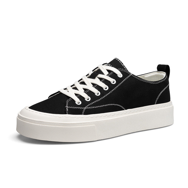 Men's Summer Thick Bottom Hight Increasing Board Trendy Canvas Shoes
