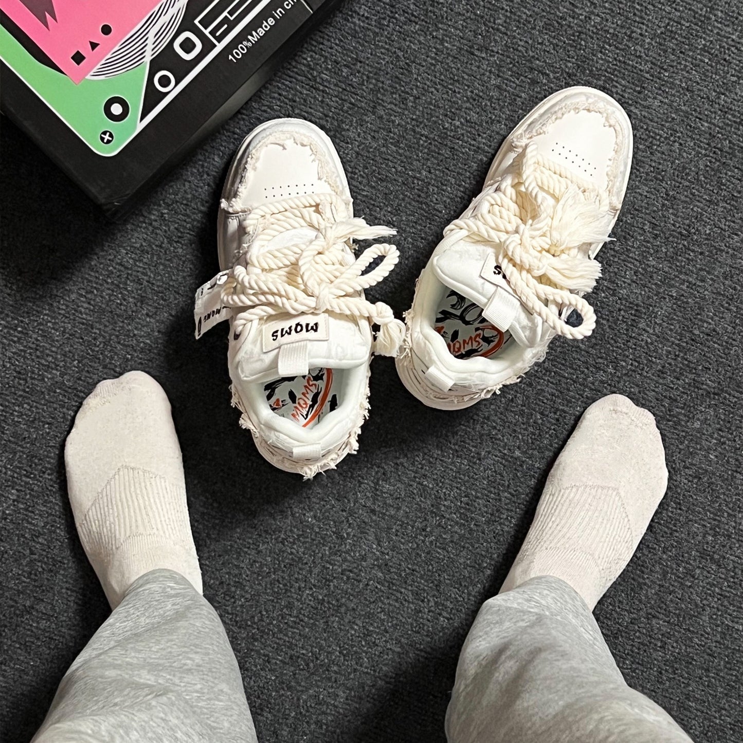 Women's & Men's Aircraft Receipt Homemade National Fashion Bread Board Sneakers