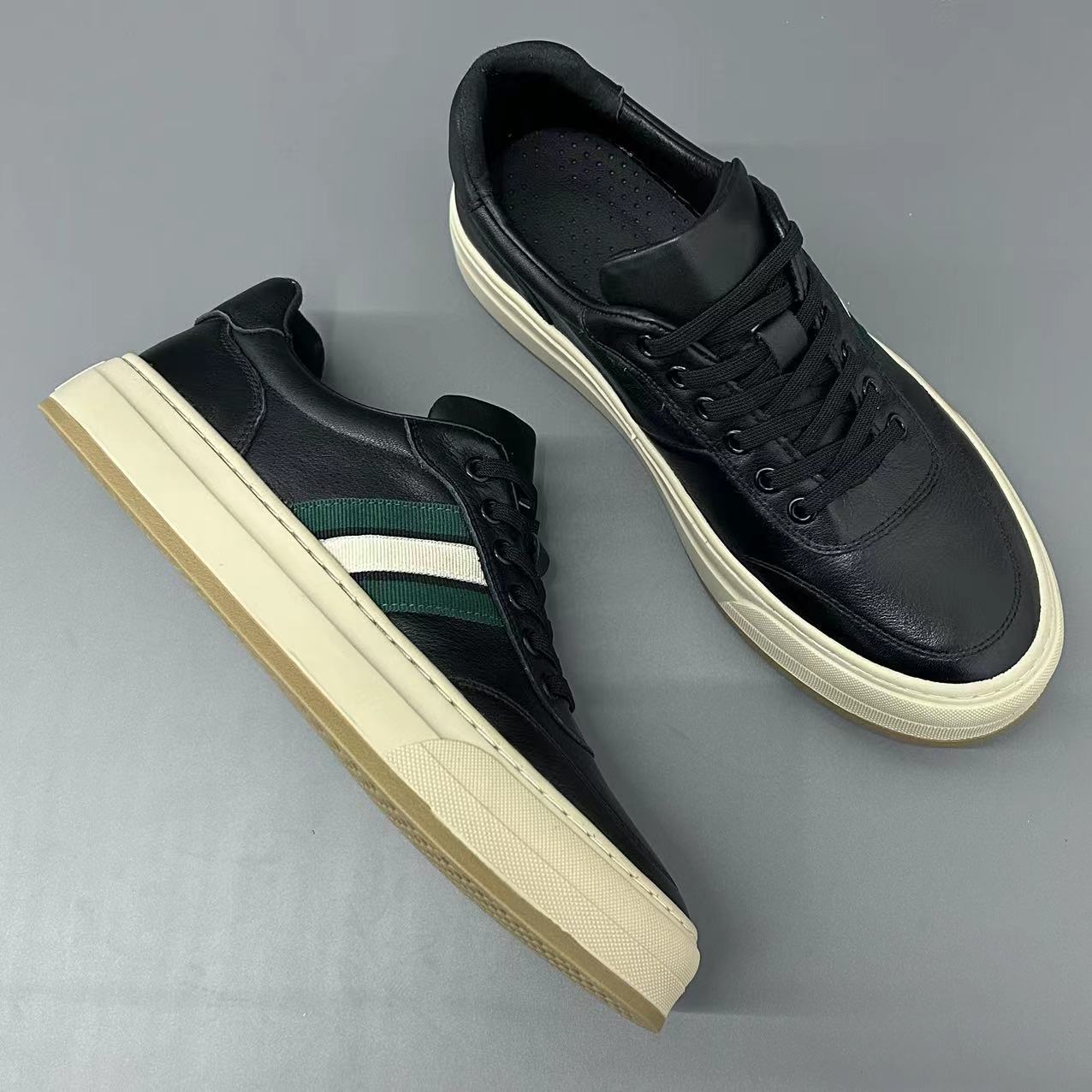 Men's Korean Fashion Type Trendy White Low Sneakers