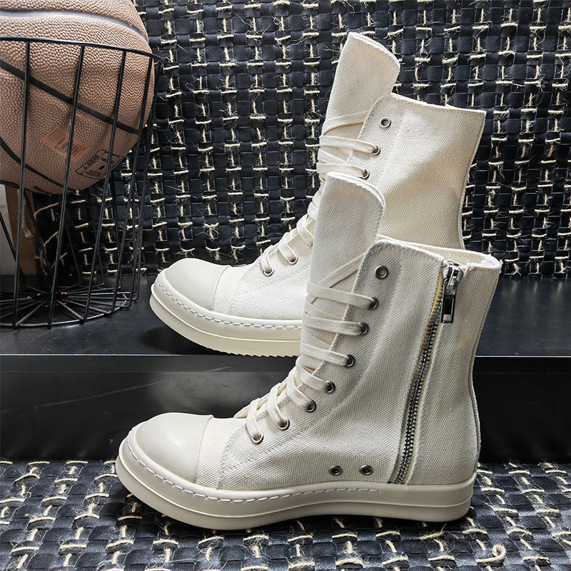 Women's & Men's Sporty Simplicity Cloth Cerecloth Round Head Men's Shoes