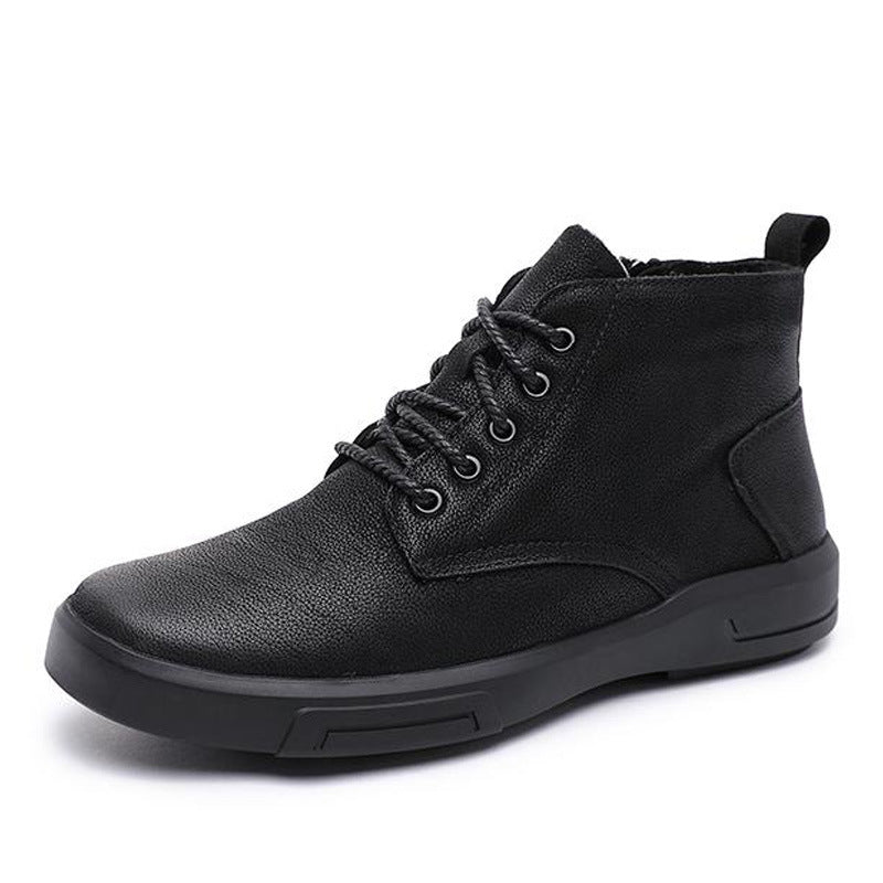 Men's Wool Real With Fleece Lining High Men's Shoes