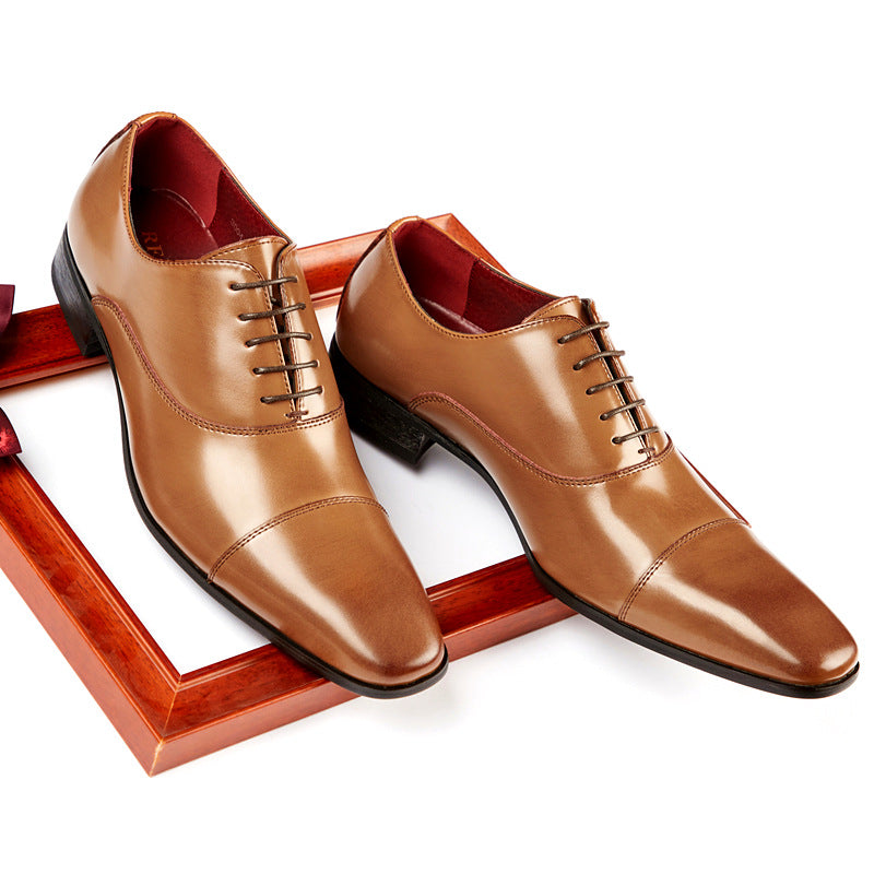 Men's Genuine Formal Officer Wedding Oxford British Leather Shoes