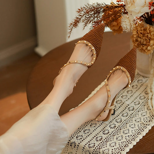 Women's Summer Pointed Toe Stiletto Fashion Temperament Heels