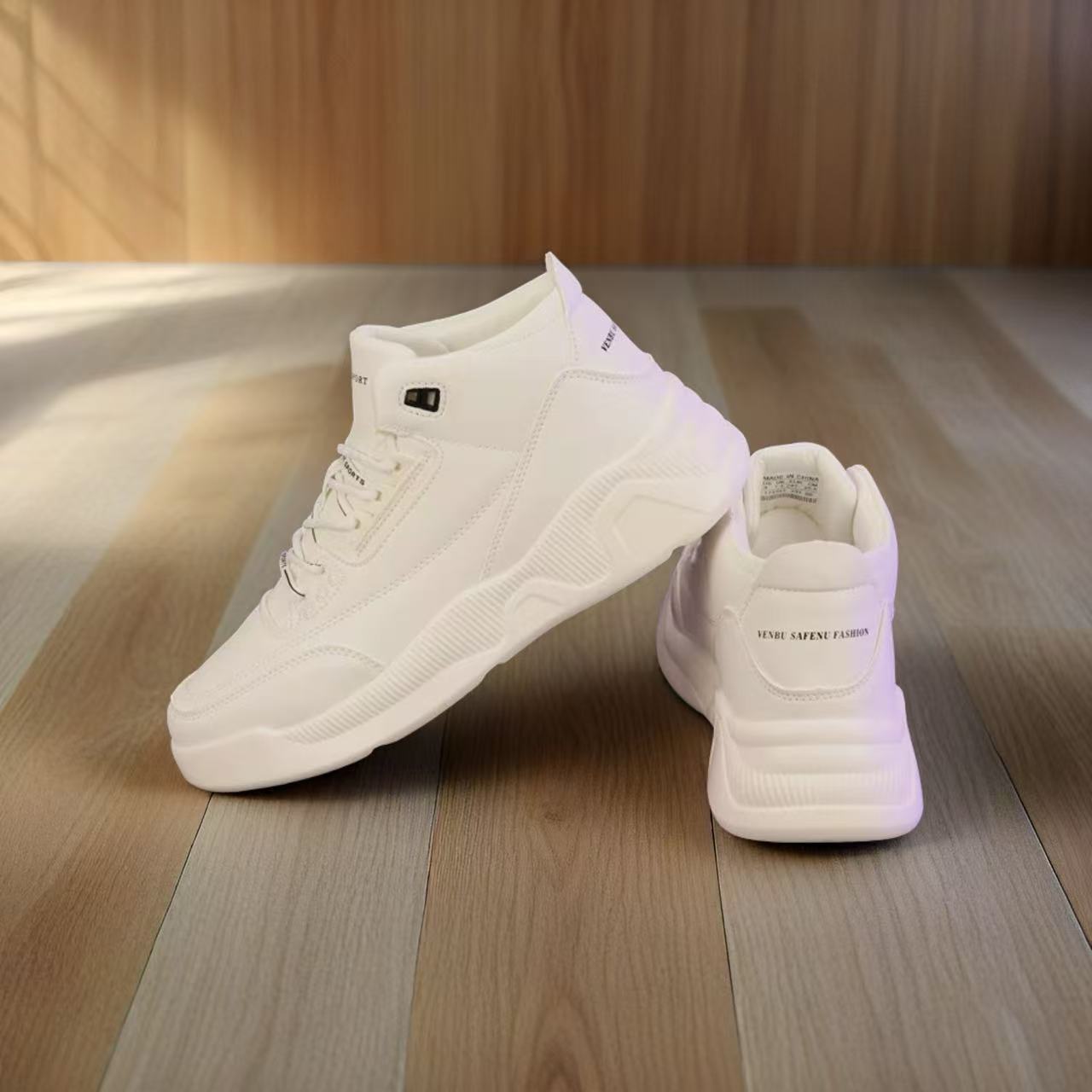 Classy Board Korean Elevator Green White Casual Shoes